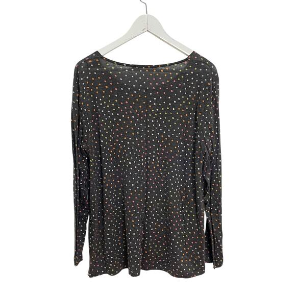 Gudrun Sjoden Size XL Gray Polka Dot Lightweight Tencel-Wool Long Sleeve Shirt - Picture 8 of 8